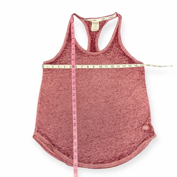 PINK VICTORIA’S SECRET Women’s Burnout Velvet Rose Racerback Sleep Tank Size Med - Picture 5 of 5